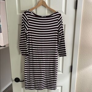 Striped GAP Maroon and White Dress